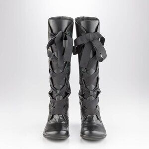 Fluevog - Dana Tall lace-up boot Black - sz 6.5